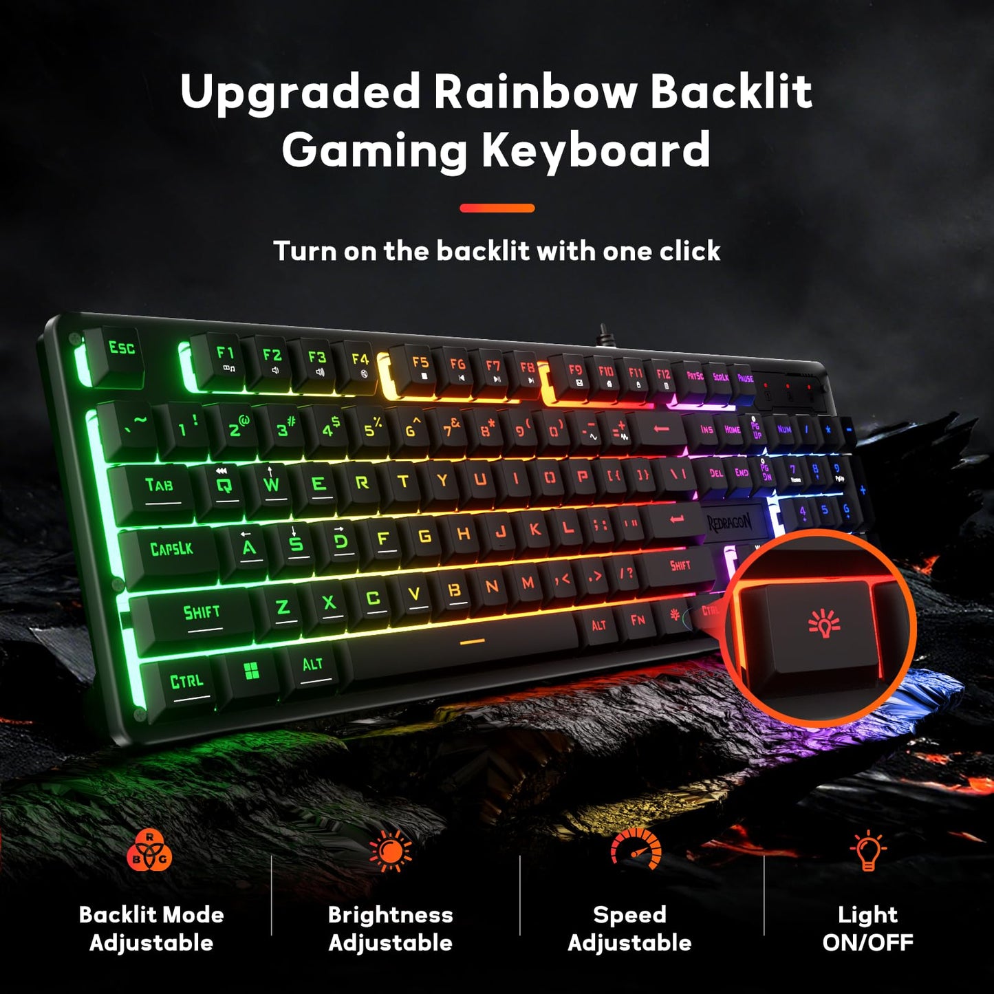 Redragon K521X: RGB Gamer's Mechanical-Feel Keyboard