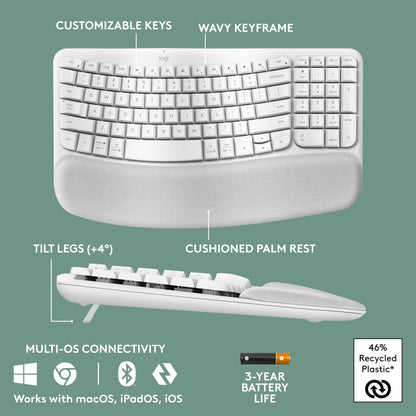 WaveEase Wireless Ergokey by Logitech