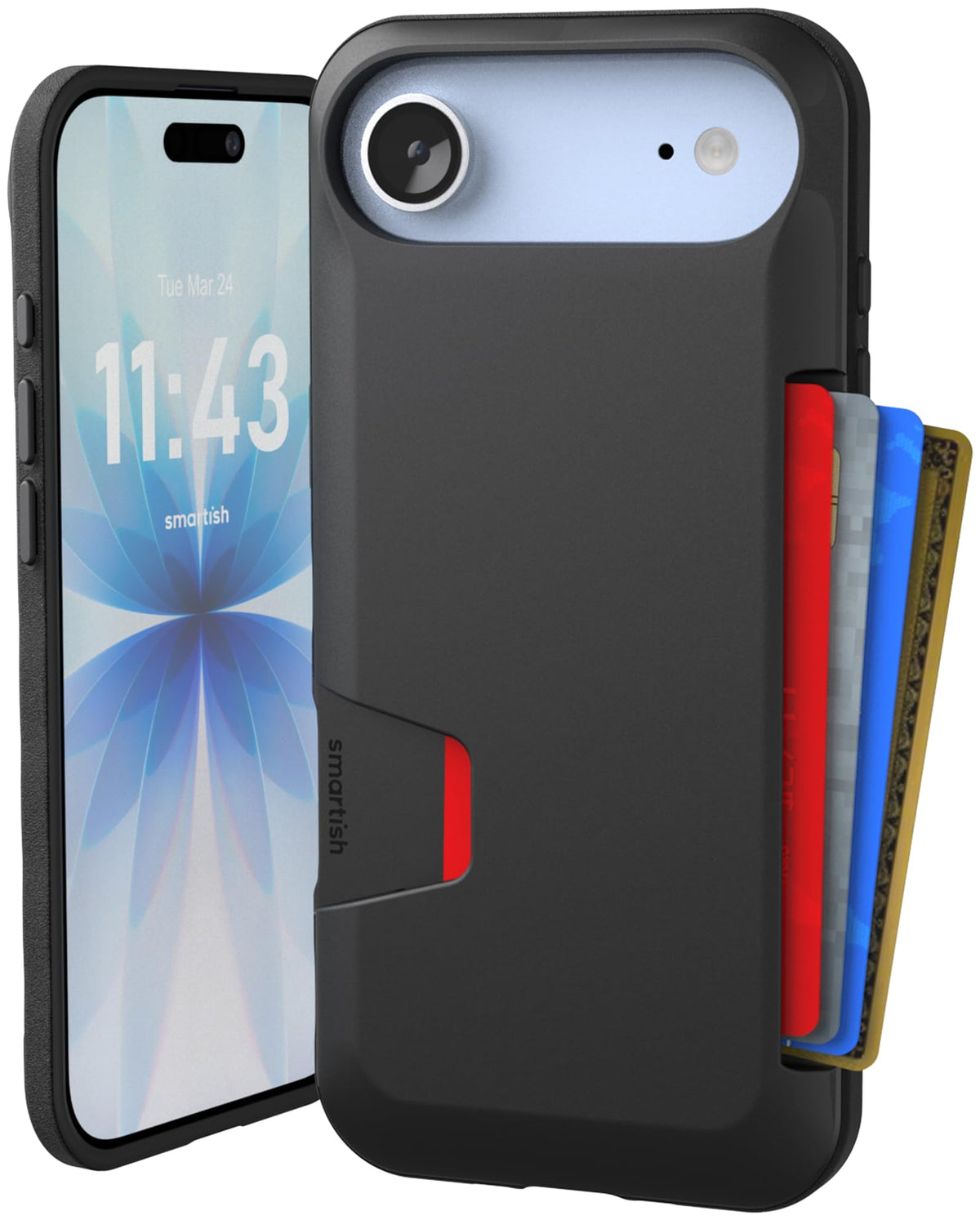 Smartish iPhone 18 Pro/17 Pro Wallet Case, Wallet Slayer V1, Cherry Blossom