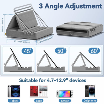 FoldMate: Versatile Tablet Pillow Stand with Pocket
