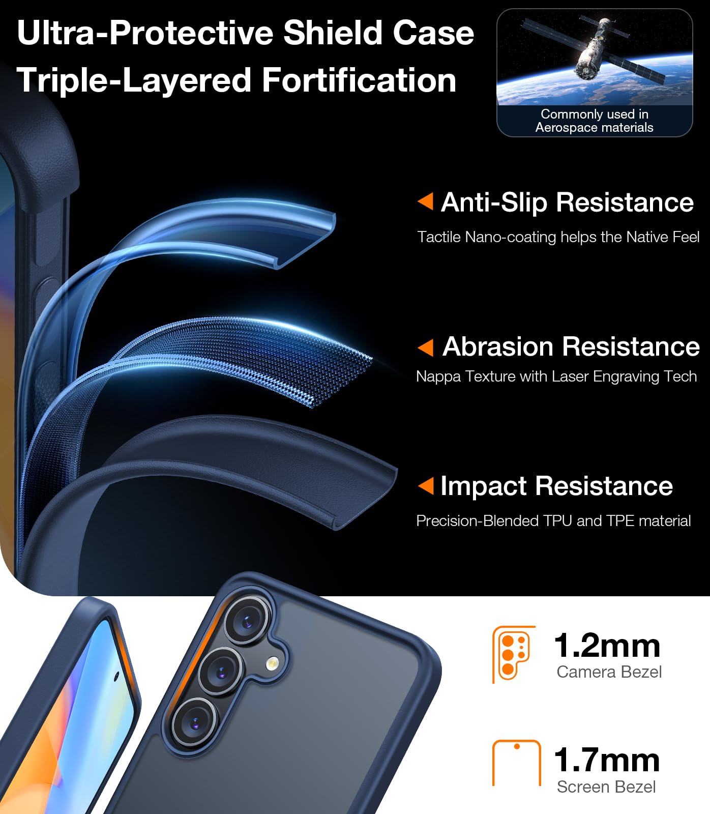 TORRAS Shockproof for Samsung Galaxy S25 Ultra Case, [Non-Yellowing] [12FT Military-Grade Protection] Transparent Slim Case for Samsung S25 Ultra Case, Diamond Clear, Hard, 6.9'' Guardian Series