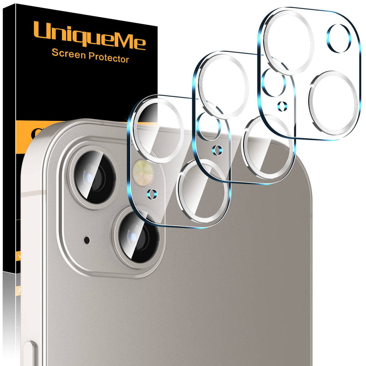 UniqueMe for 3 Pack iPhone 16 Pro/iPhone 16 Pro Max Camera Lens Protector
