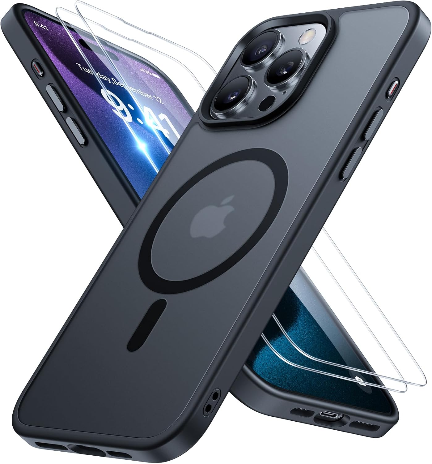 Miracase Magnetic iPhone 14 Case with Protectors