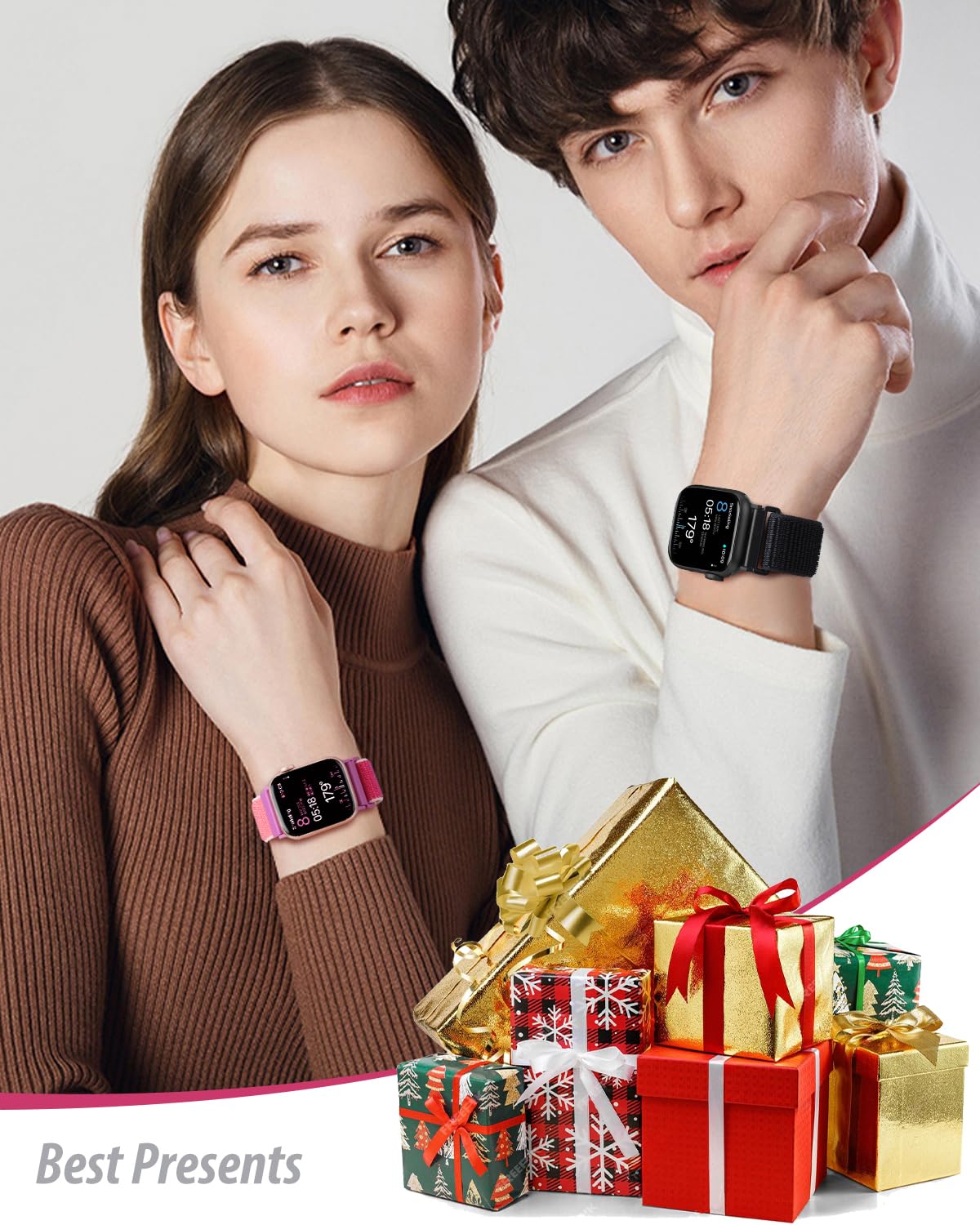 Nylon Loop Sport Band Compatible with Apple Watch Bands 44mm 45mm 46mm 49mm 42mm for Women Men, iWatch Wrist Straps for Ultra 3 2, Se, Series 11 10 9 8 7, Breathable, Soft Band Ideal for Outdoor
