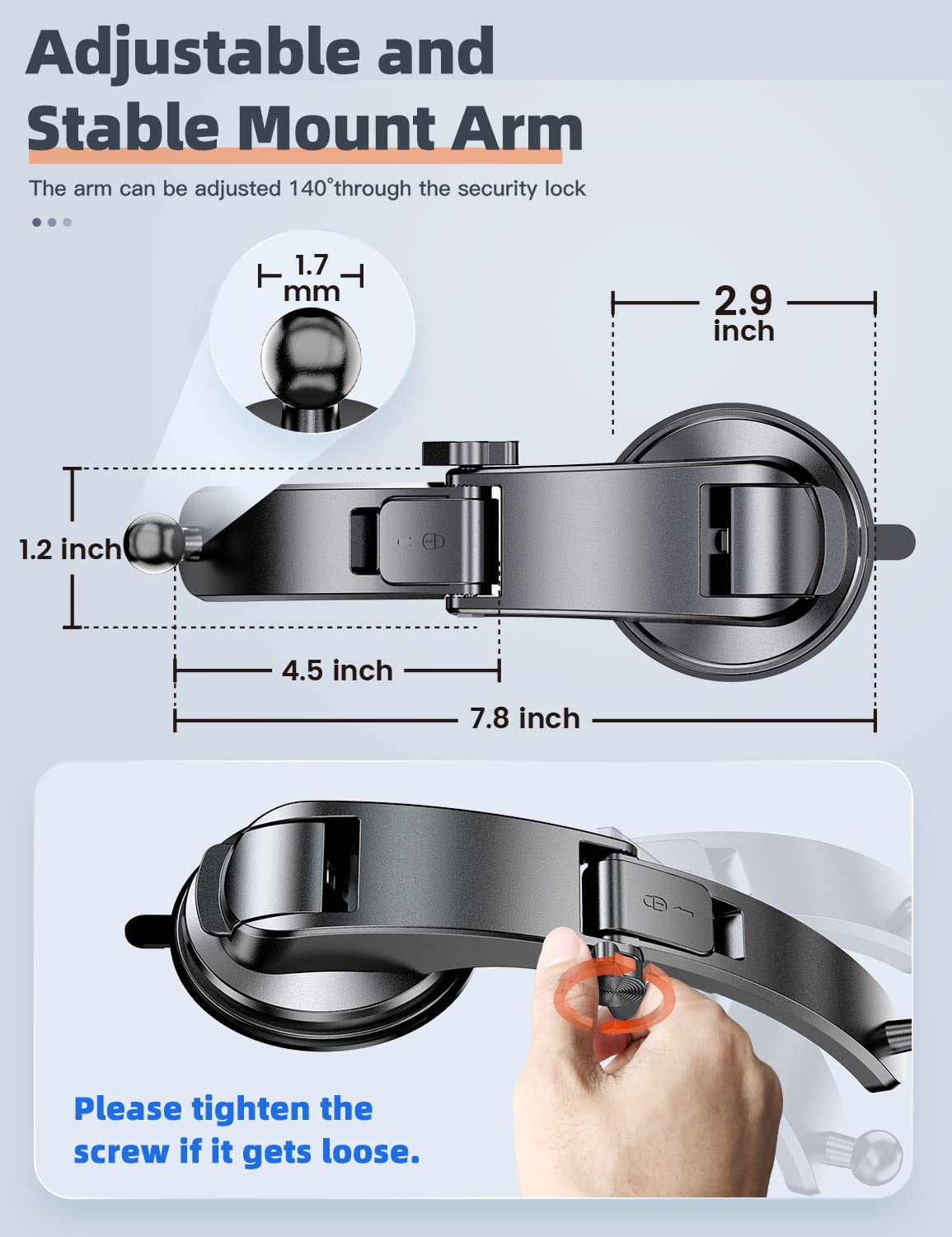 eSamcore Car Suction Cup iPad Holder