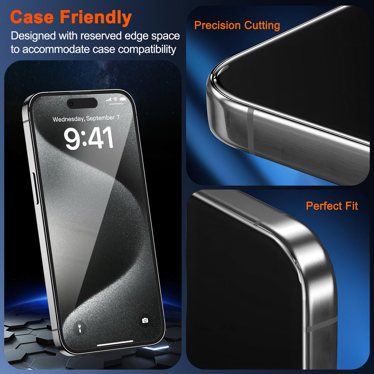 SIBEITU 3+3 Pack Screen Protector for iPhone 17 6.3 Inch Tempered Glass
