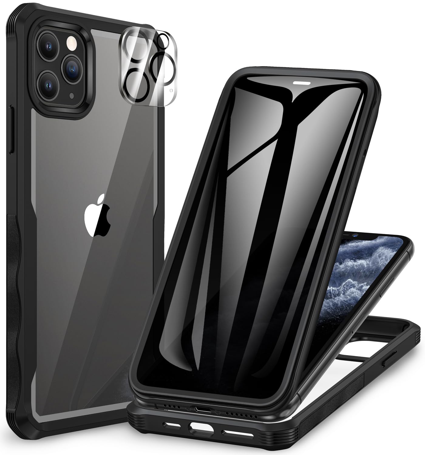CENHUFO Privacy iPhone 14/13 Case with Glass Protector