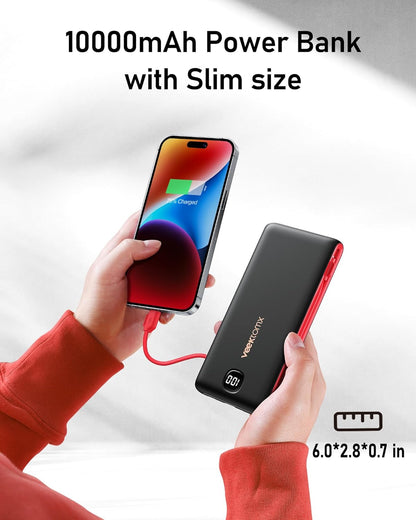 VEEKTOMX SlimCharge 10K: Ultimate Travel Power Bank - Small Enterprise