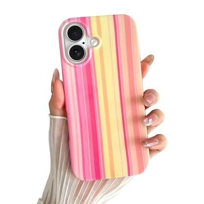 Yeddabox for iPhone 17 Pro Max Case Cute Striped Phone Case Soft TPU Slim Shockproof Phone Cover for Women Girls, Pink