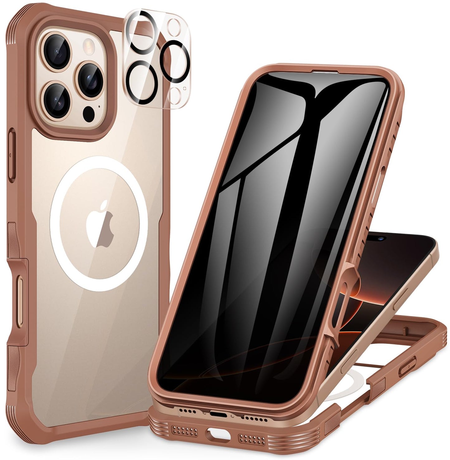 CENHUFO Privacy iPhone 14/13 Case with Glass Protector