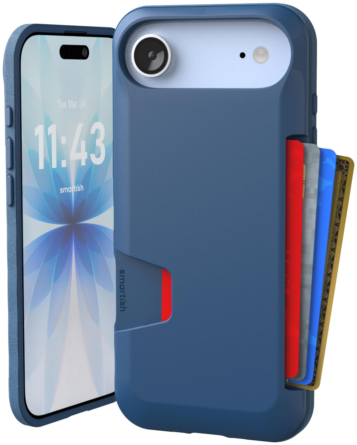 Smartish iPhone 18 Pro/17 Pro Wallet Case, Wallet Slayer V1, Cherry Blossom