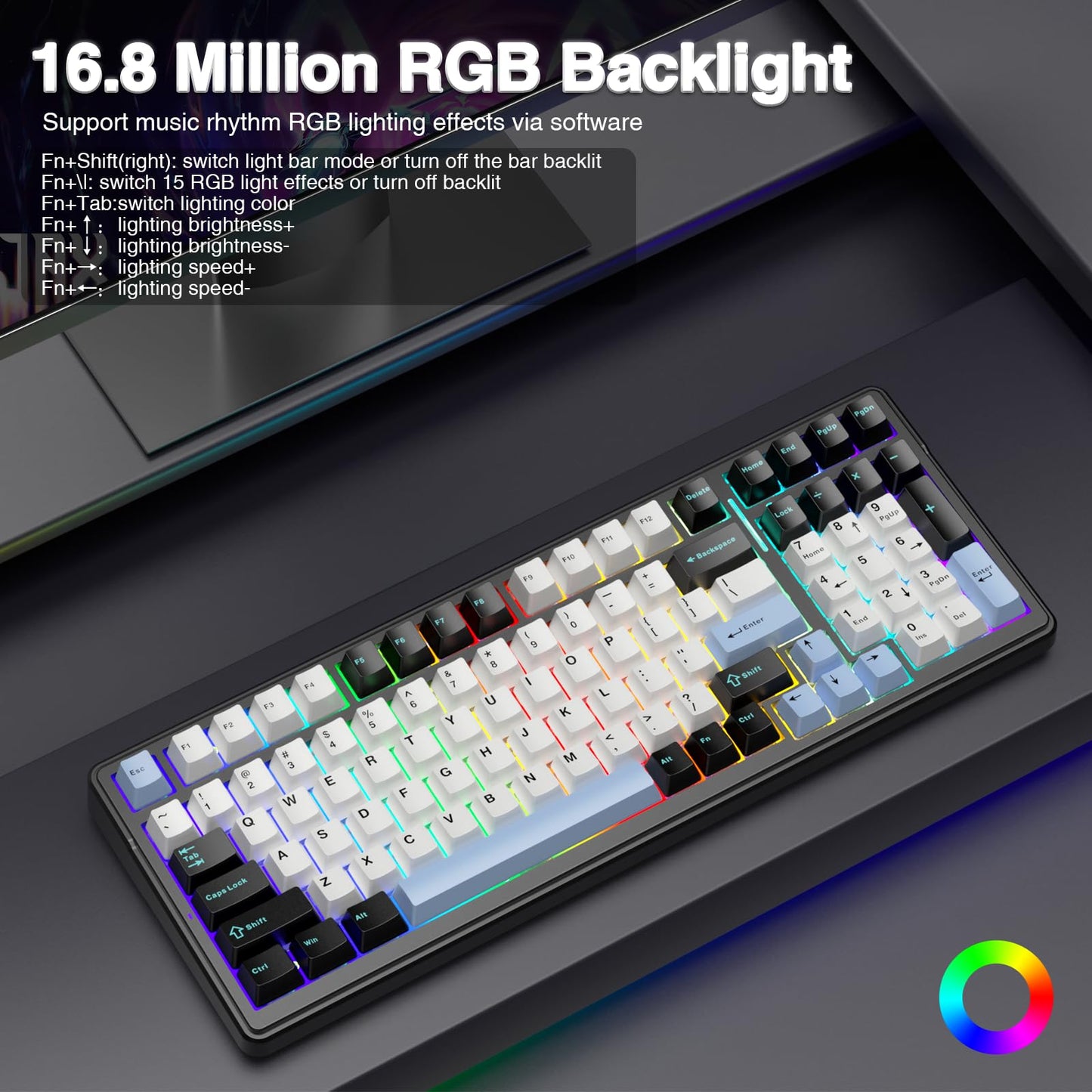 AULA F99 Tri-Mode RGB Wireless Mechanical Keyboard