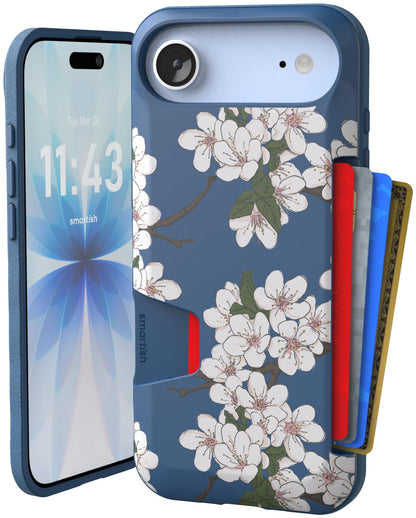 Smartish iPhone 18 Pro/17 Pro Wallet Case, Wallet Slayer V1, Cherry Blossom
