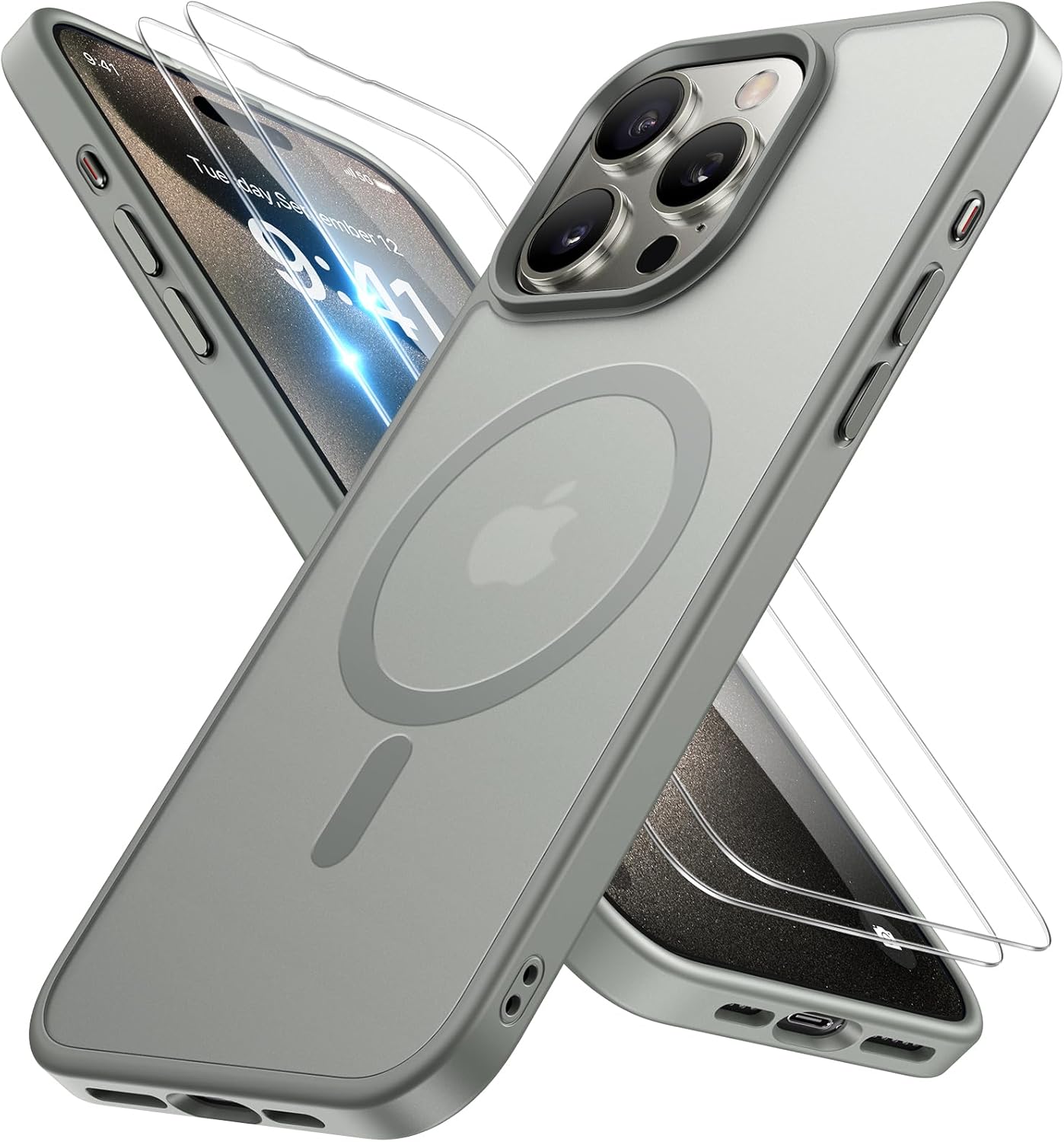 Miracase Magnetic iPhone 14 Case with Protectors