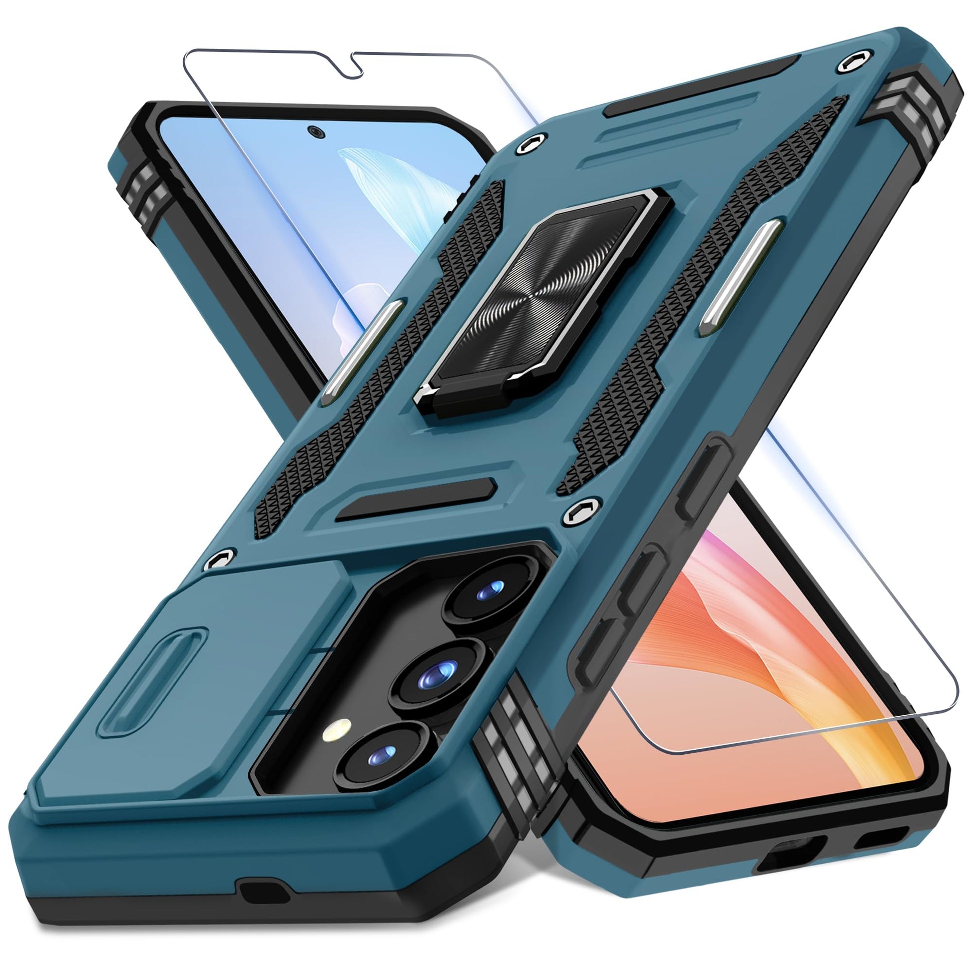 ###DEERLAMN Galaxy A17 Case with Slide Cover-Black