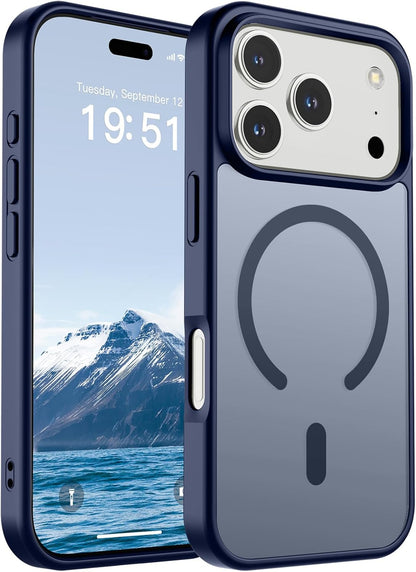 SUPFINE Magnetic for iPhone SE Case 2022 (3rd)/2020 (2nd), iPhone 8 Case (Compatible with MagSafe) (Military Grade Drop Protection) Translucent Matte Phone Cover,Black
