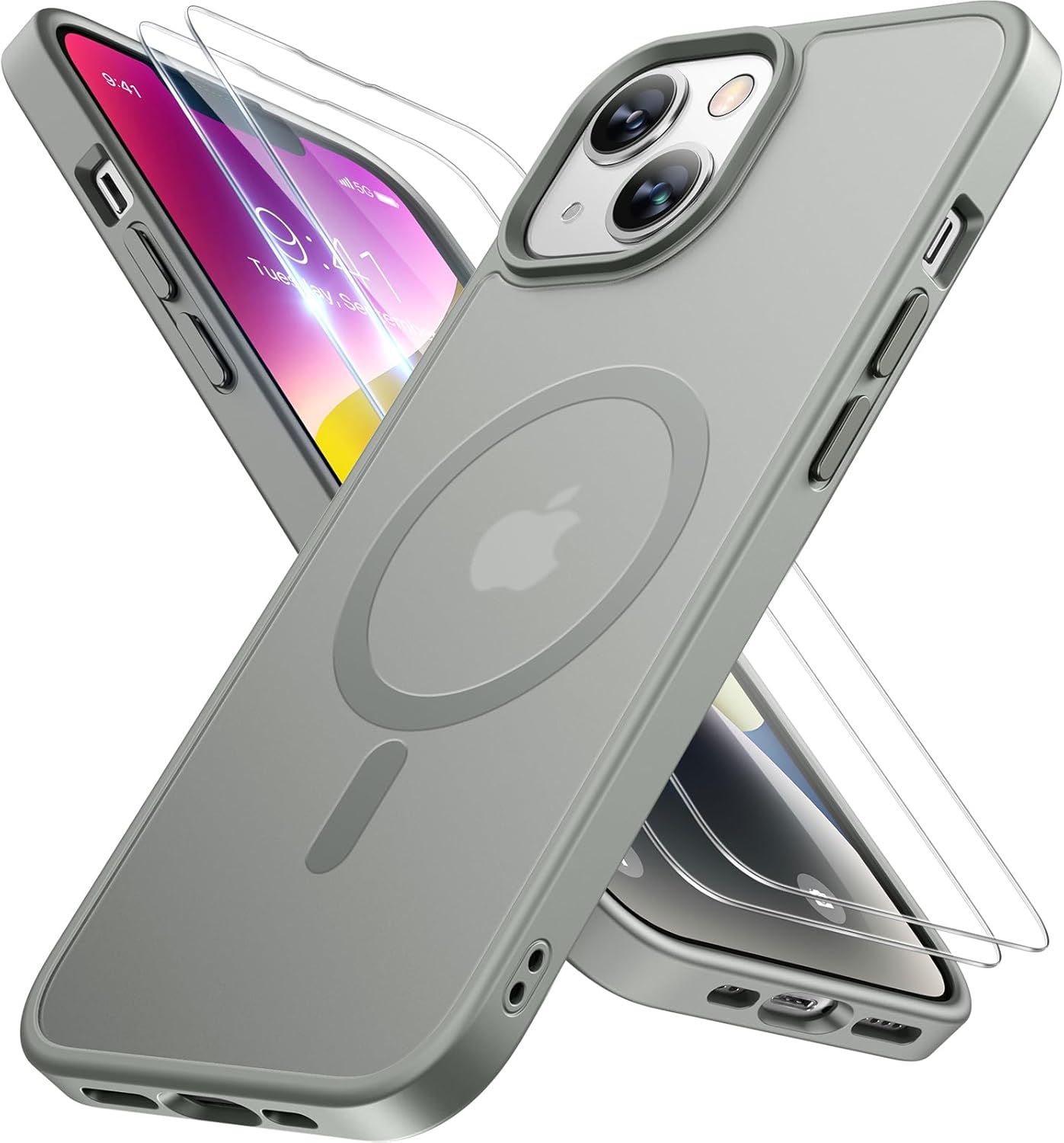 Miracase Magnetic iPhone 14 Case with Protectors