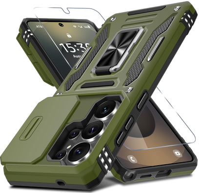 ###DEERLAMN Galaxy A17 Case with Slide Cover-Black