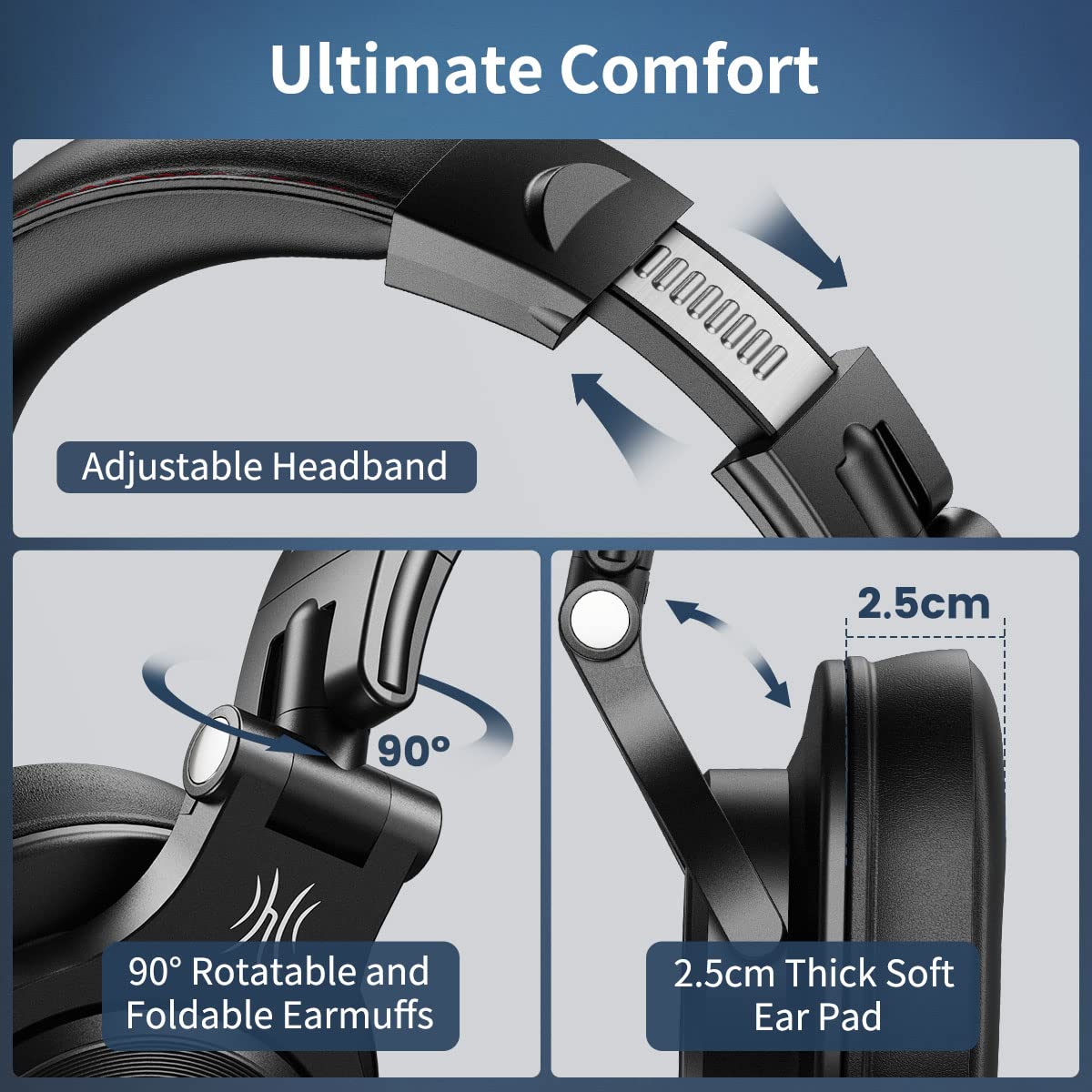 OneOdio A71 Studio Pro - Wired Foldable DJ Headset