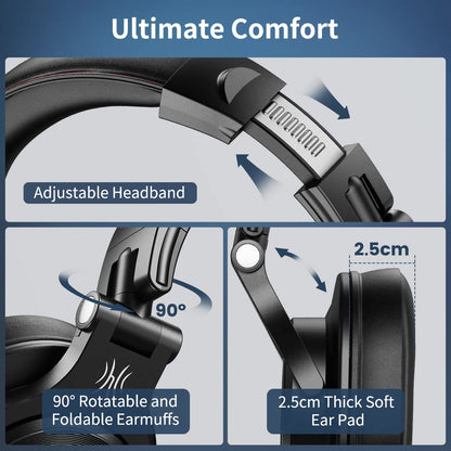 OneOdio A71 Studio Pro - Wired Foldable DJ Headset