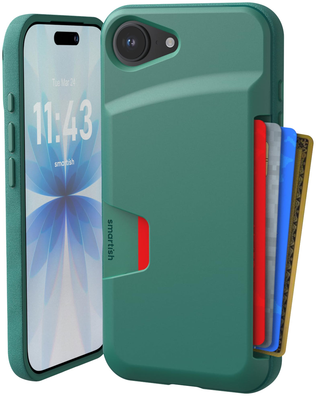 Smartish iPhone 18 Pro/17 Pro Wallet Case, Wallet Slayer V1, Cherry Blossom