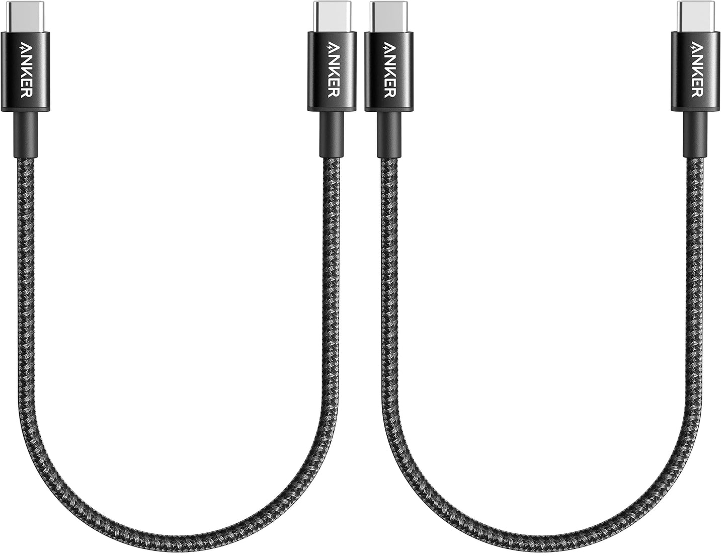 Anker USB C to USB C Cable, Type-C 60W Fast Charging Cable (6 FT, 2Pack) for iPhone 17 Series, iPad mini 6 and More (Black)