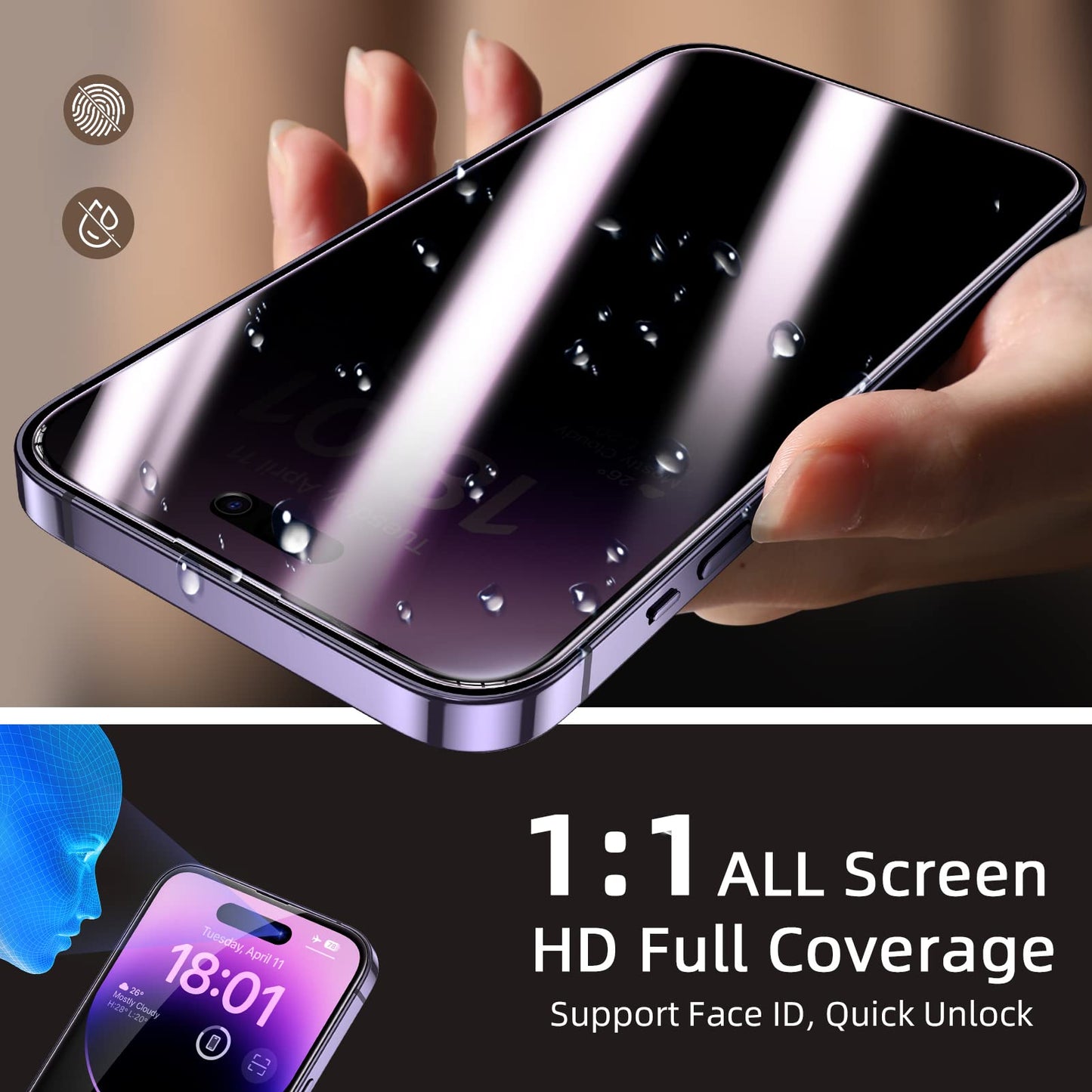 Ruwa Guard: Privacy Screen Protector for iPhone 13/14 - Small Enterprise