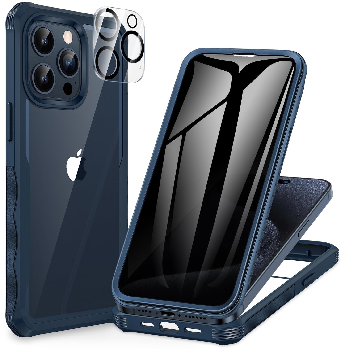 CENHUFO Privacy iPhone 14/13 Case with Glass Protector