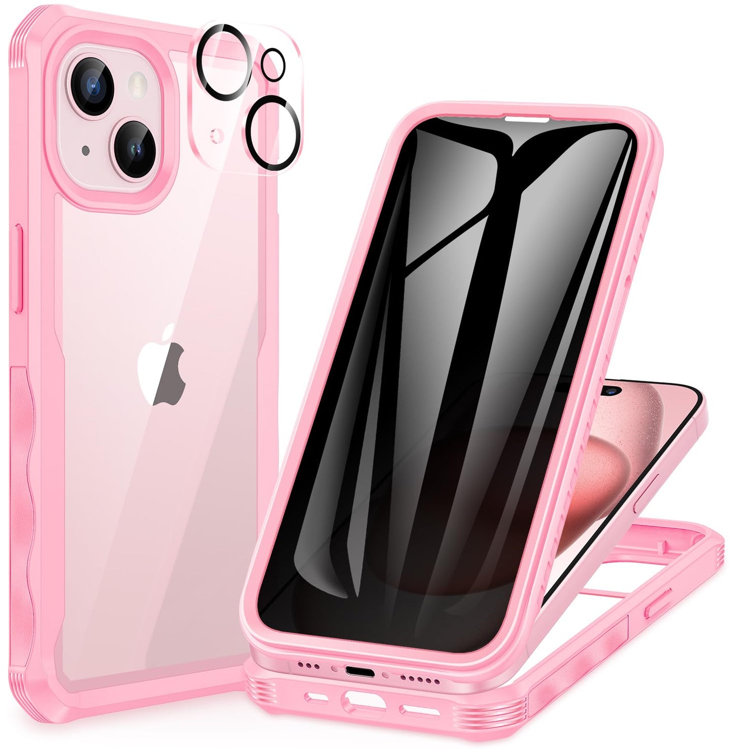 CENHUFO Privacy iPhone 14/13 Case with Glass Protector