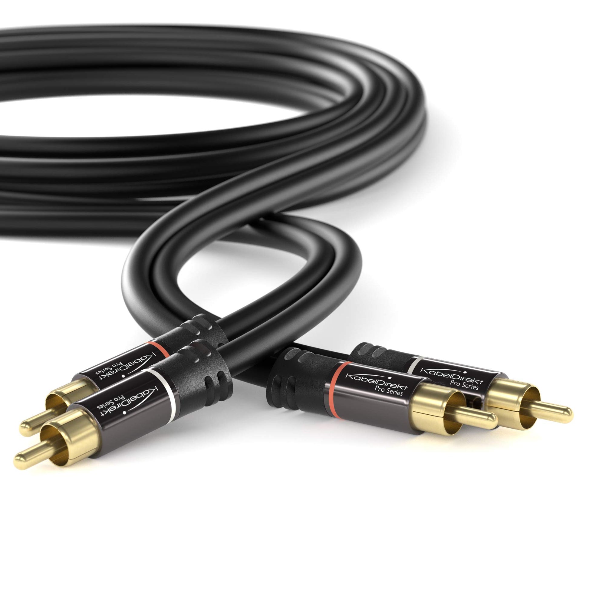 CableDirect – 3ft RCA/Phono Cable, 2 × 2 Plugs, Stereo Audio Cable, Practically Break-Proof & Flawless Sound Quality (coaxial, subwoofer/amp/HiFi & Home Cinema/Blu-ray, Analog & Digital)