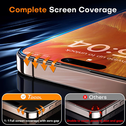 TOCOL Privacy Shield 9H Glass for iPhone 15 - 2 Pack - Small Enterprise