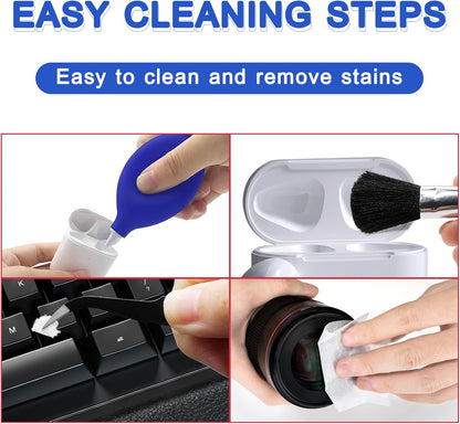 Cell Phone Cleaning Kit, Speaker Cleaner for iPhone, Charging Port Cleaning Tool, Electronic Cleaning kit, Compatible with Airpods Earbuds Camera USB C Lightning Port ipad (20-in-1)