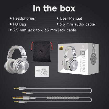 OneOdio Pro DJ Studio Over-Ear Headphones - Black