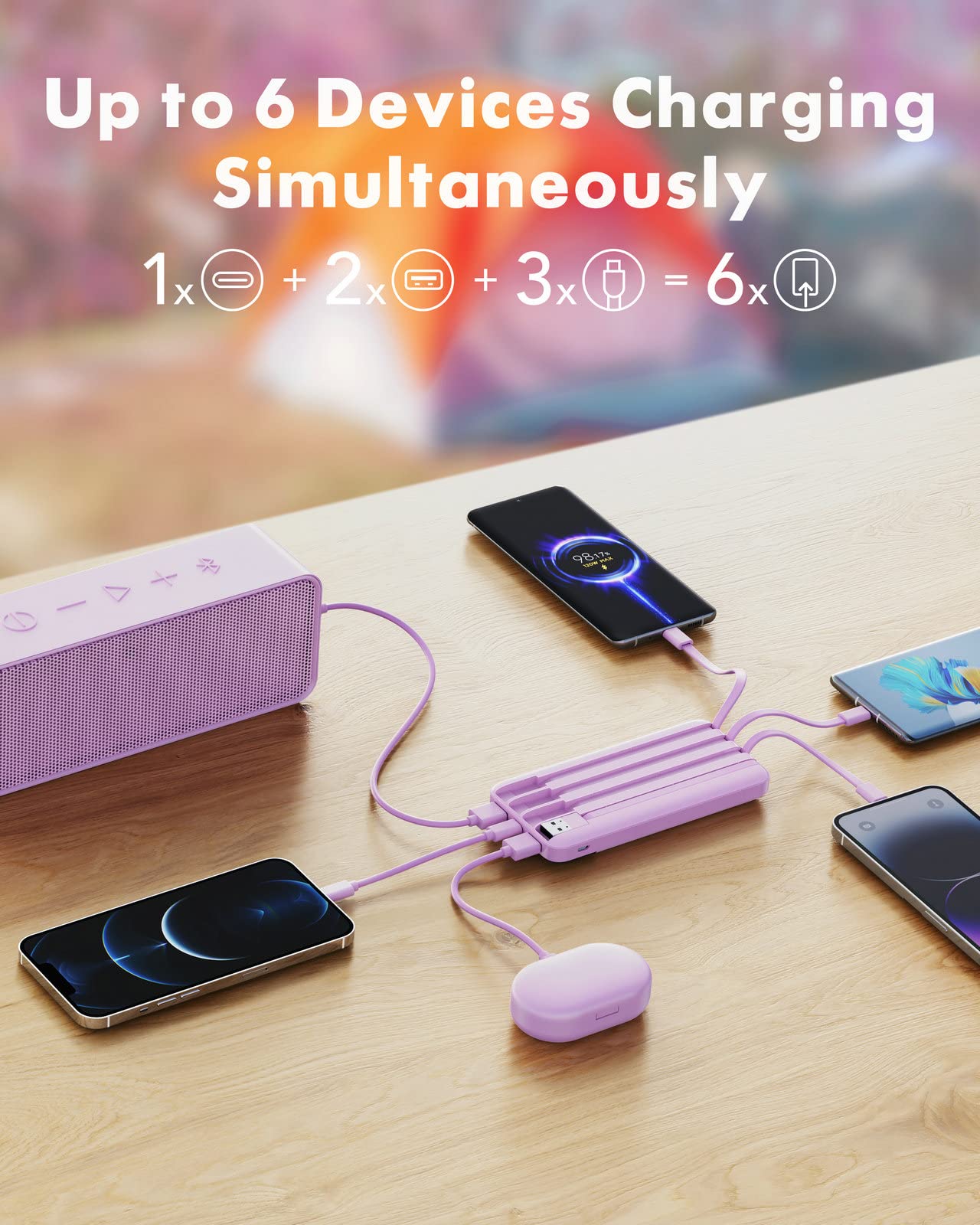 TravelMax 10K: Slim Power Bank w/ Built-in Cables - Small Enterprise