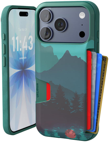 Smartish iPhone 18 Pro/17 Pro Wallet Case, Wallet Slayer V1, Cherry Blossom