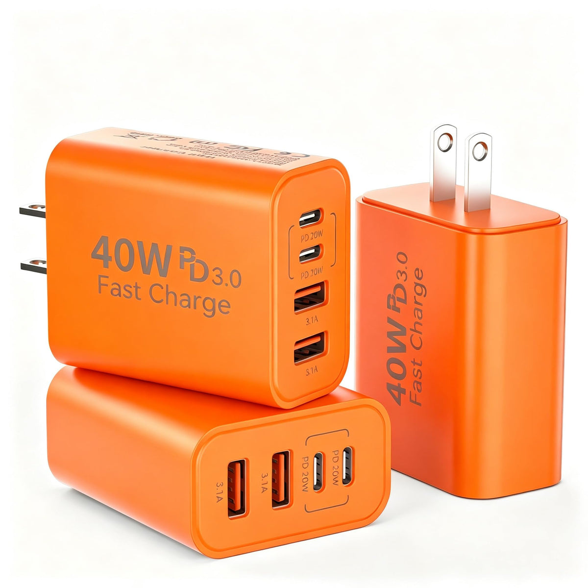 USB C Wall Charger Block, 40W USB Type C iPhone Charger Fast Charging Block