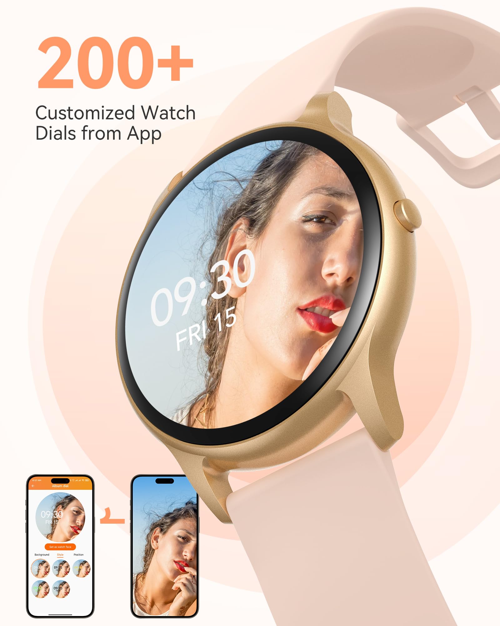 SportyPink Smartwatch - 5ATM, Fitness Tracker, HR Monitor - Small Enterprise