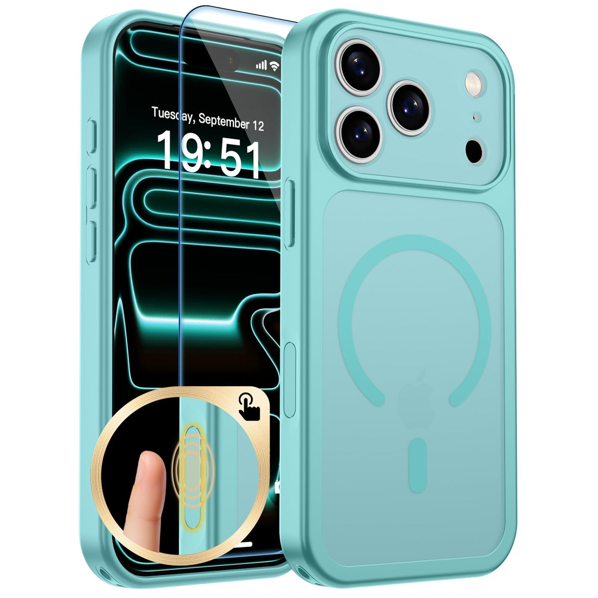 zapica Magnetic for iPhone 17 Pro Max Case, Gray