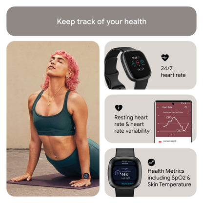 Fitbit Versa 4 Smartwatch - Health & Fitness Companion - Small Enterprise
