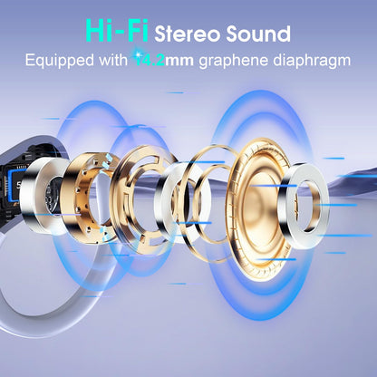 Wireless Earbuds 75hrs Bluetooth 5.4 Sport