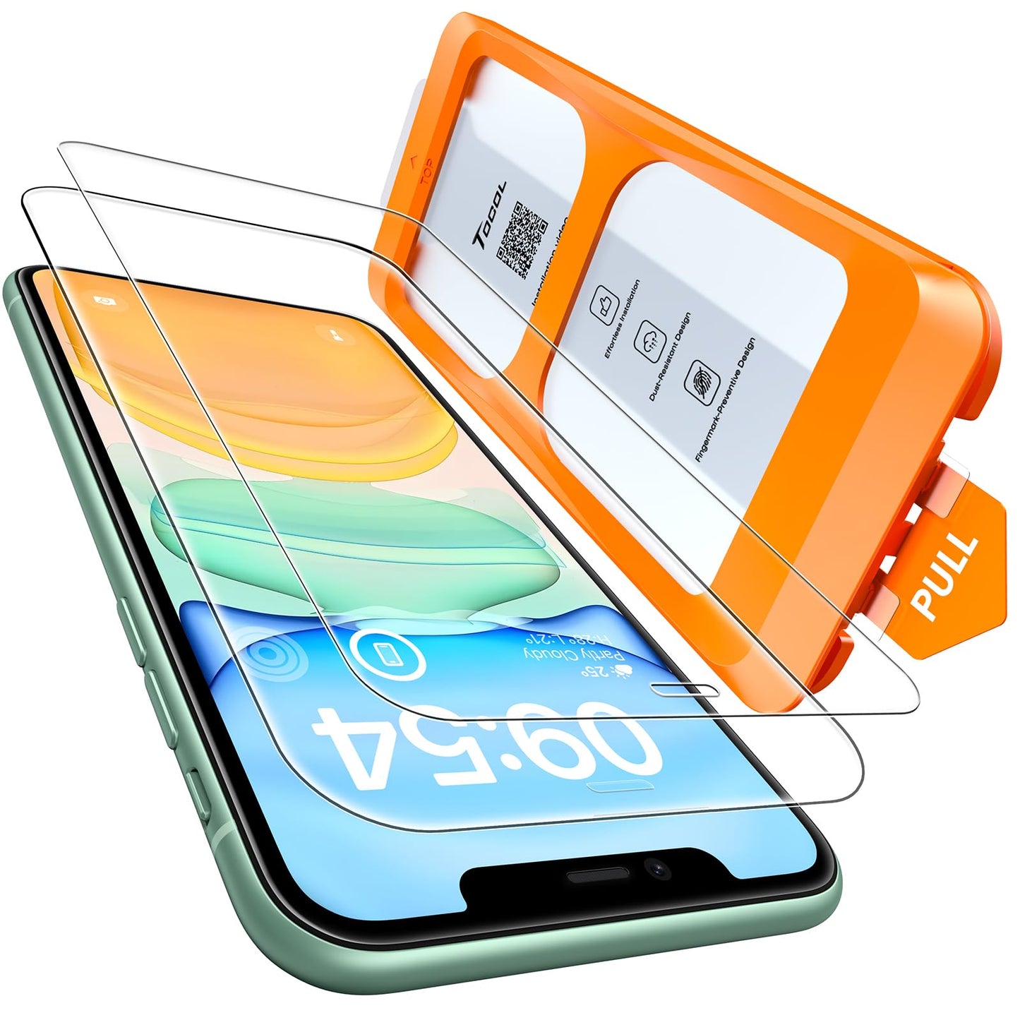 TOCOL Privacy Shield 9H Glass for iPhone 15 - 2 Pack - Small Enterprise
