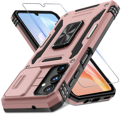 ###DEERLAMN Galaxy A17 Case with Slide Cover-Black