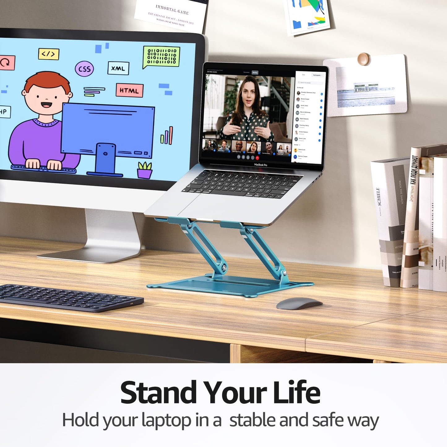 FlexLift: Adjustable Laptop Riser for All Models