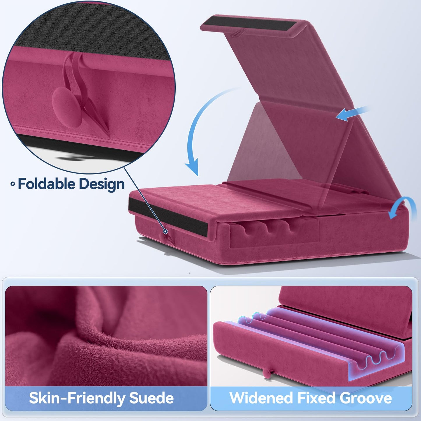 FoldMate: Versatile Tablet Pillow Stand with Pocket