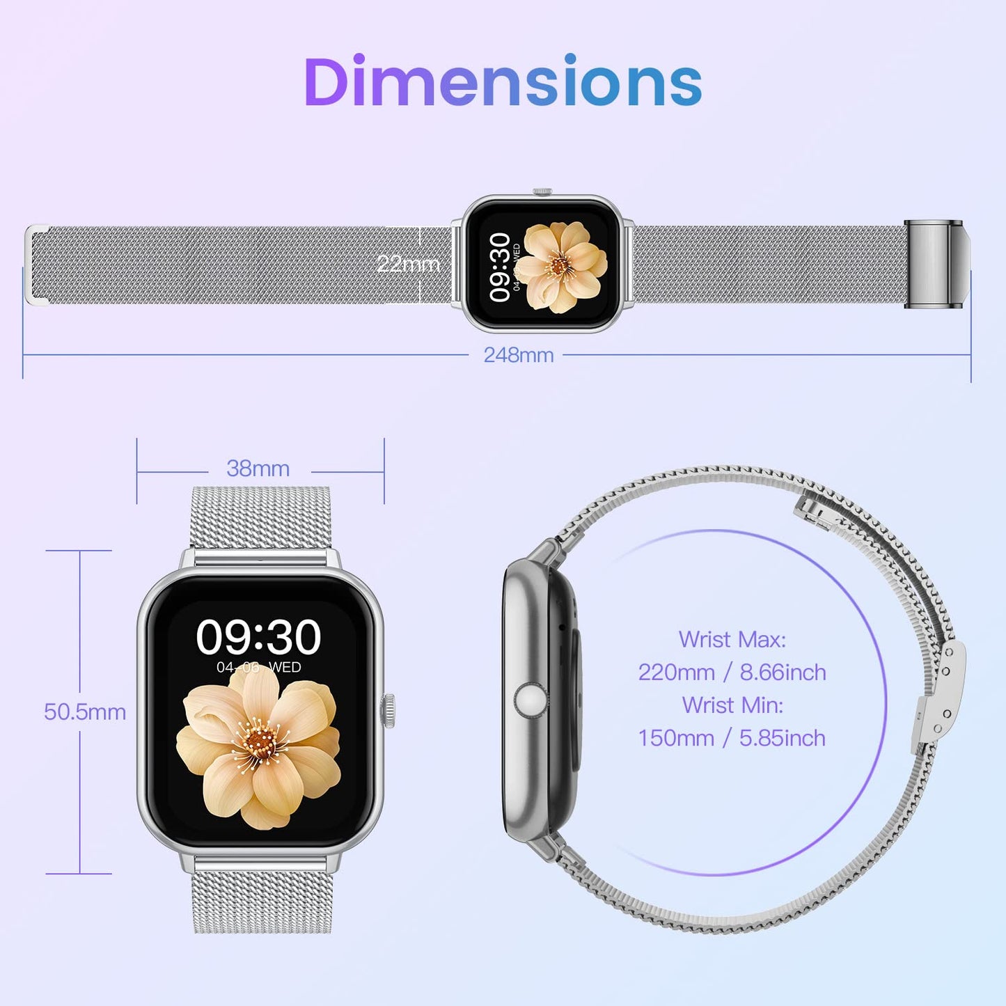 FitGoddess Smartwatch: Health & Fitness Tracker - Small Enterprise