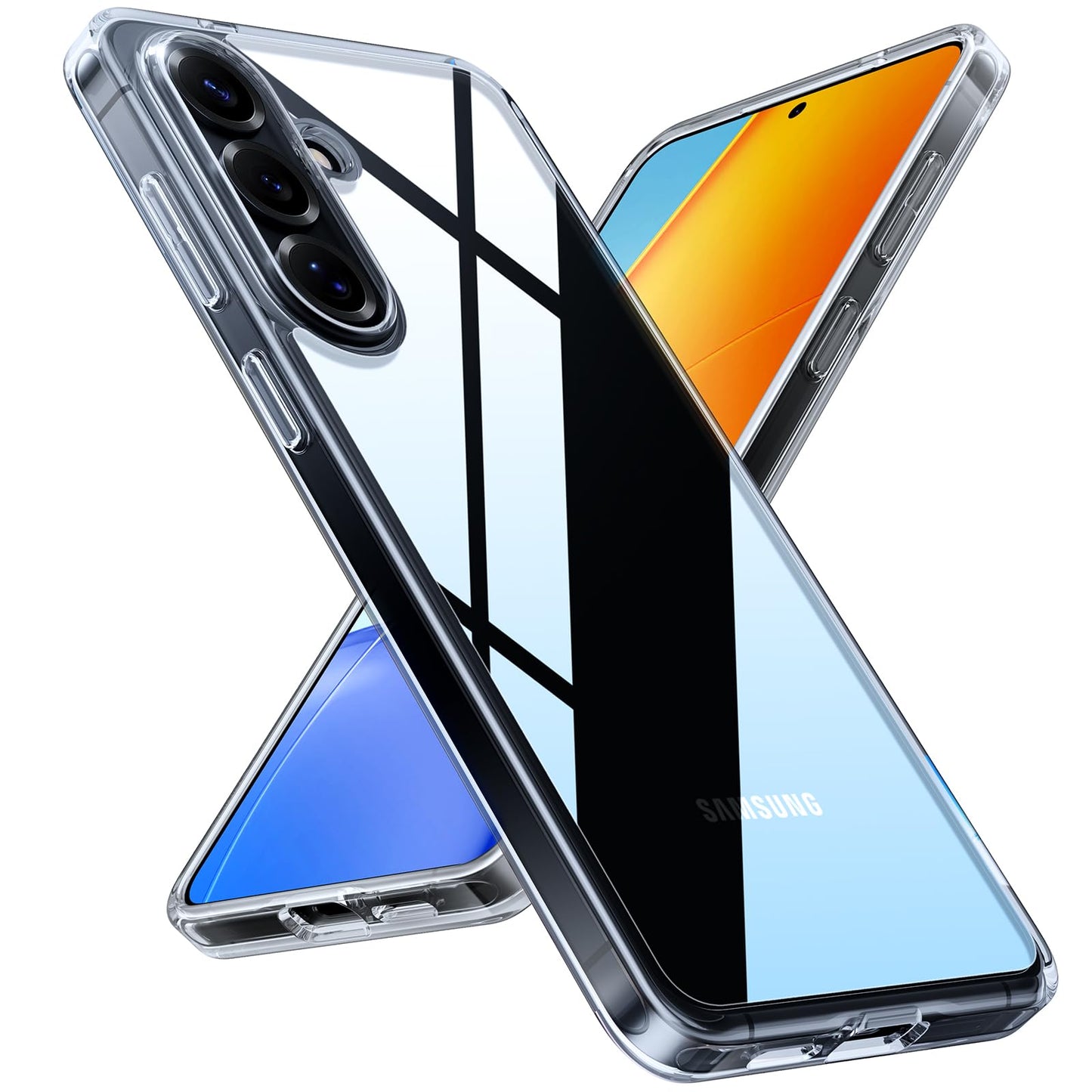 TORRAS Shockproof for Samsung Galaxy S25 Ultra Case, [Non-Yellowing] [12FT Military-Grade Protection] Transparent Slim Case for Samsung S25 Ultra Case, Diamond Clear, Hard, 6.9'' Guardian Series