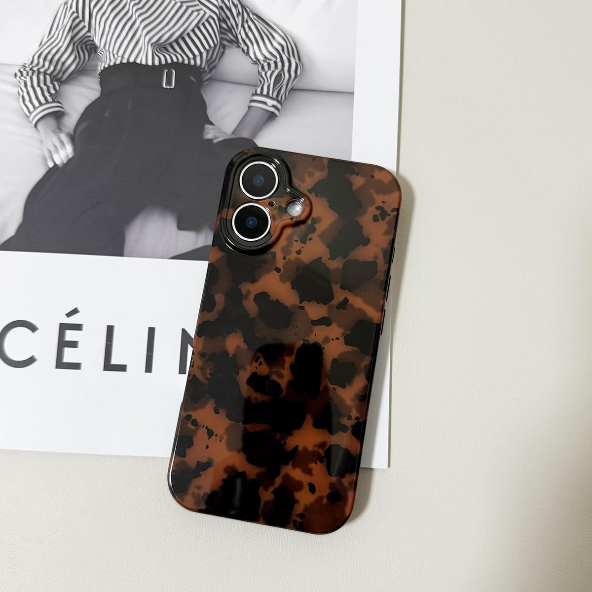 Cute Phone Case for iPhone 15 Pro Case Cheetah Leopard Print