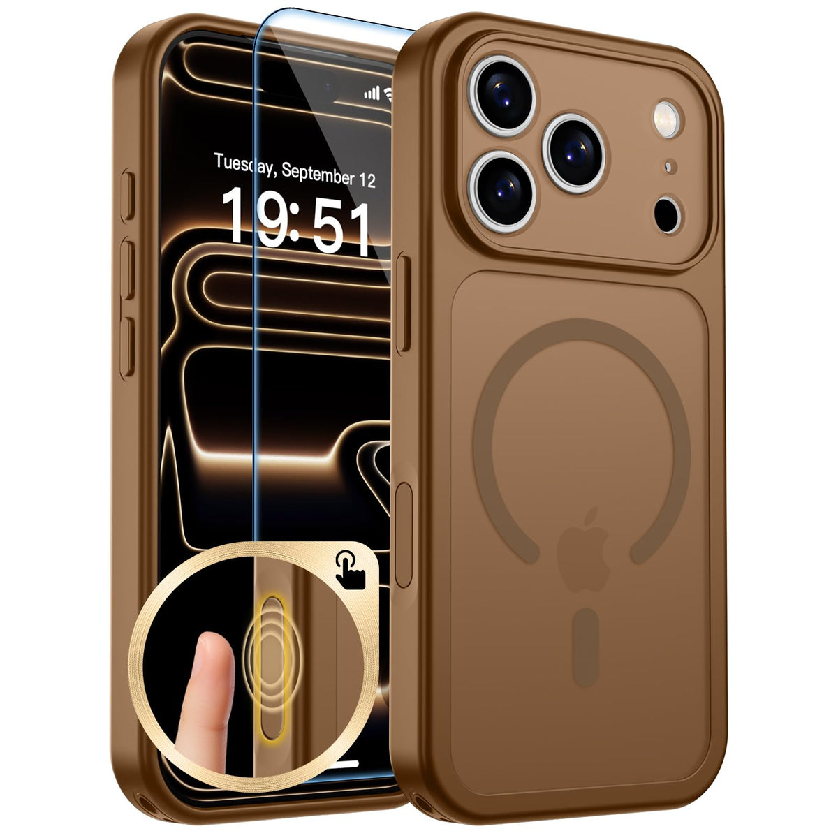 zapica Magnetic for iPhone 17 Pro Max Case, Gray