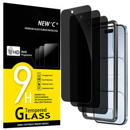 NEW'C 3 Pack iPhone 11/XR Tempered Glass Protectors