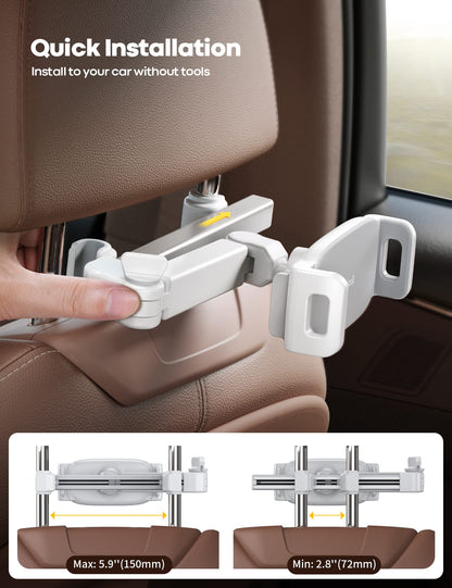 Lamicall Car Headrest Tablet Holder Extension Arm